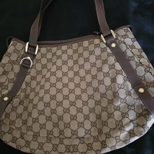 Gucci Brown Monogram Canvas Shopper Tote
